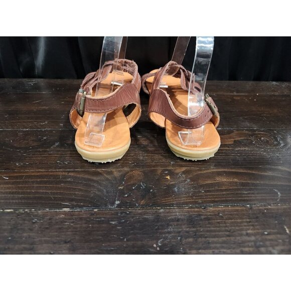 EUC Huraches by BearPaw Agate Brown Leather Sandals/Sz. 11 - Picture 6 of 8